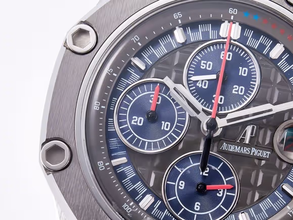 Audemars Piguet Royal Oak Offshore Schumacher SS TKF Best Edition Gray/Blue Dial on Blue Rubber Strap A3126-fasswatch