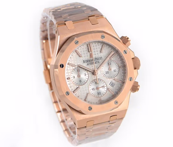 Audemars Piguet Royal Oak Self-Winding Chronograph White Dial in Rose Gold-fasswatch