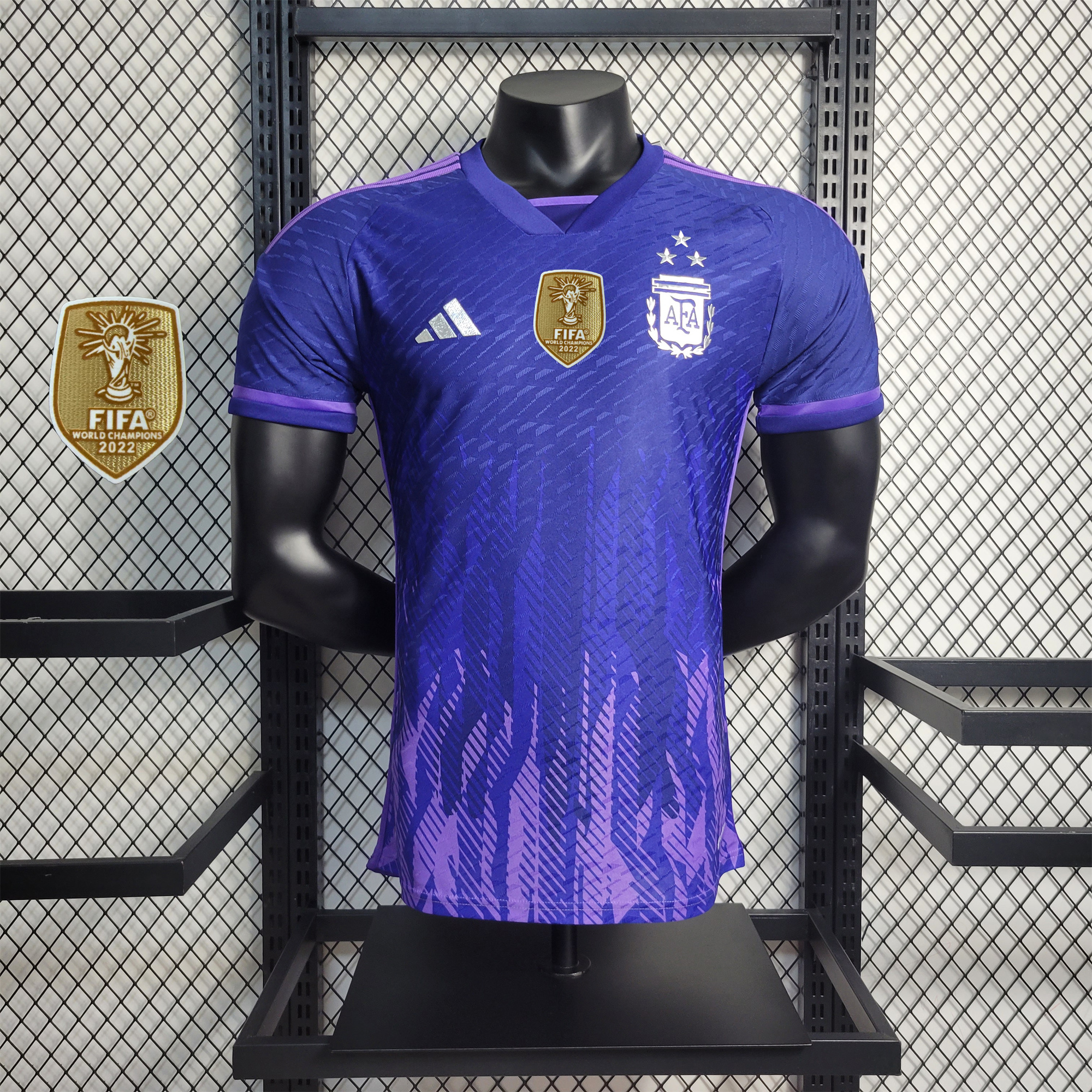 UltraTrikot-Argentina 3 Stars 22-23 Away Stadium Jersey - Player Version ( with 2022 World Champions Patch )
