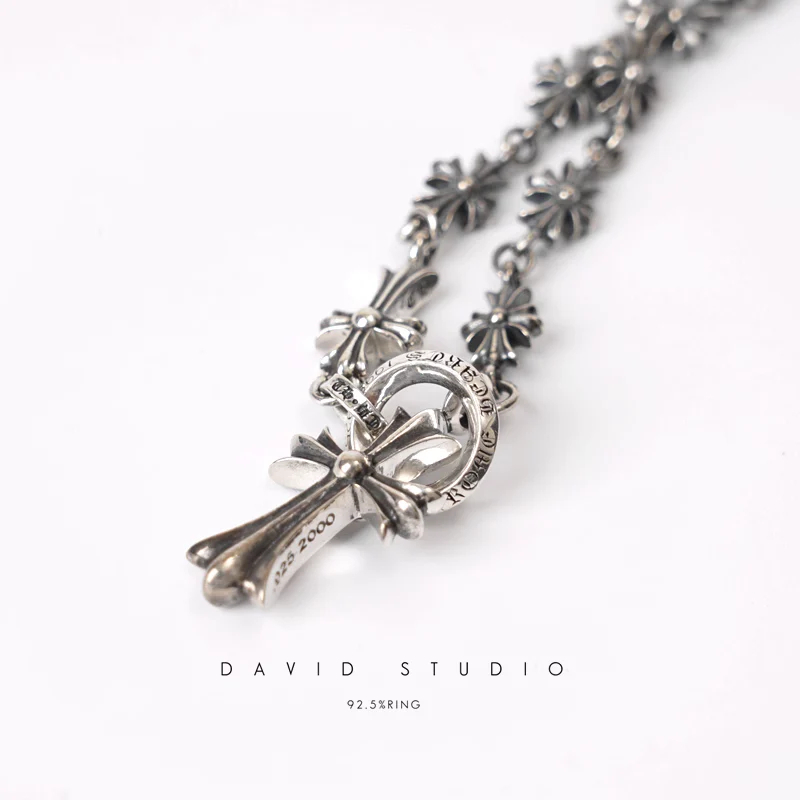 Chrome Hearts Cross Ring - Gothic 925 Sterling Silver Jewelry | David Studio