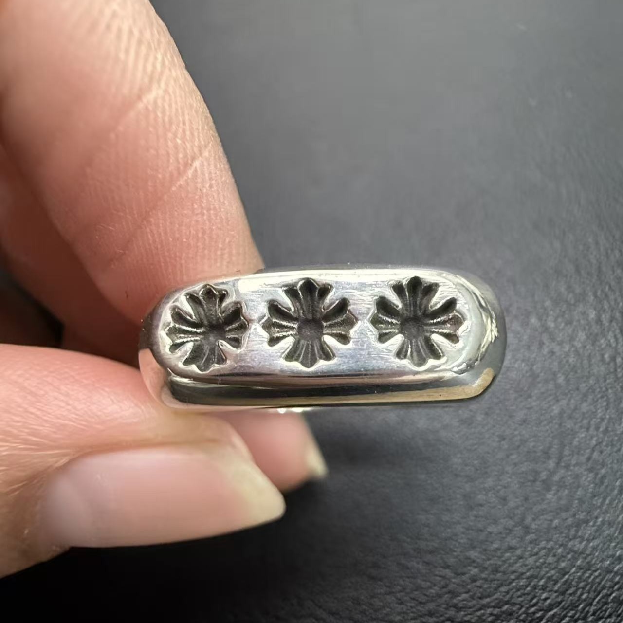 Chrome Hearts Cross Ring - Gothic 925 Sterling Silver Jewelry | David Studio