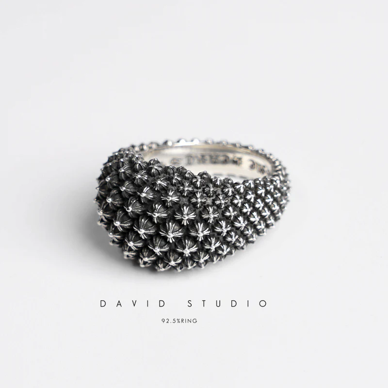 Chrome Hearts Cross Ring - Gothic 925 Sterling Silver Jewelry | David Studio