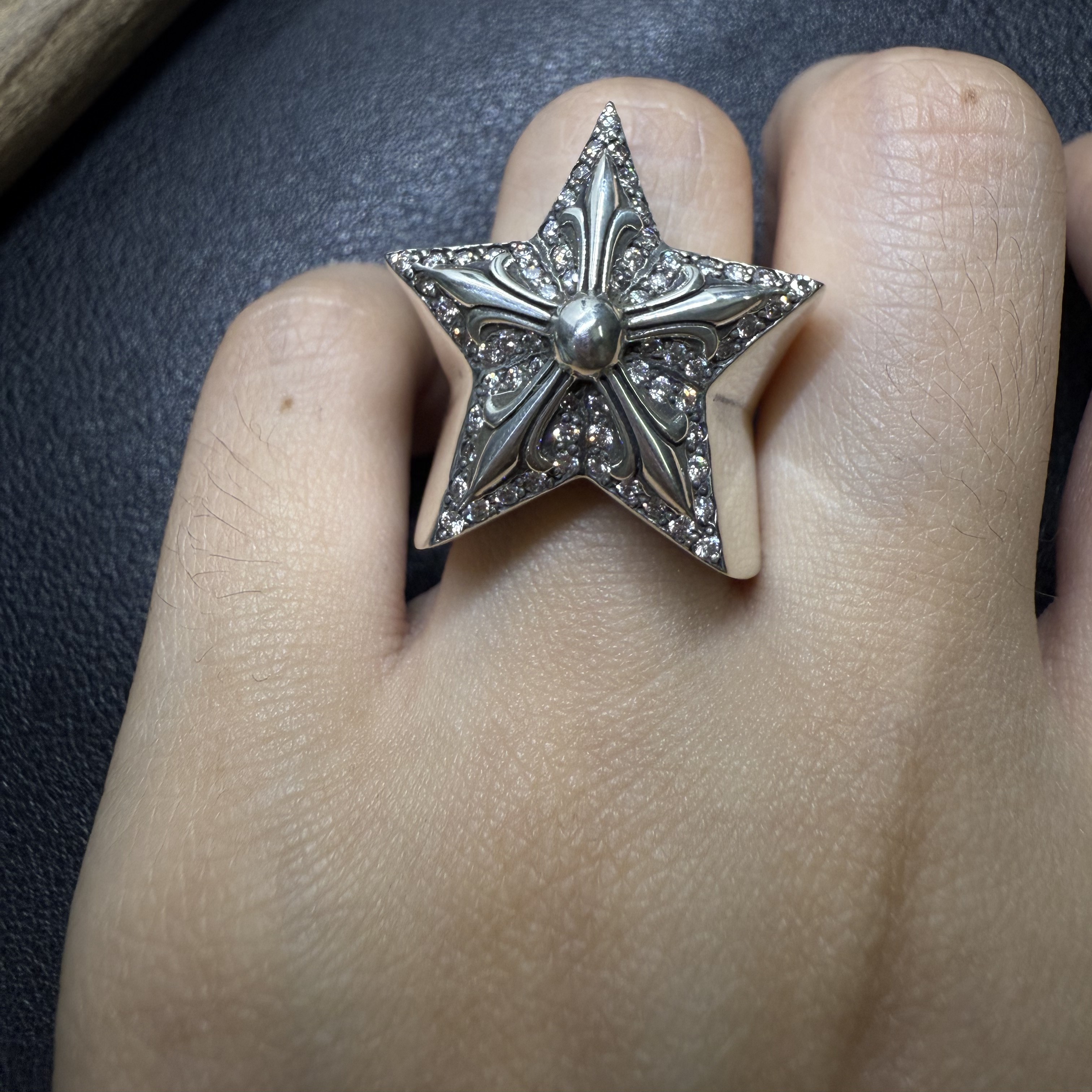 Chrome Hearts Cross Ring - Gothic 925 Sterling Silver Jewelry | David Studio