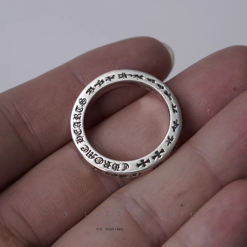 Chrome Hearts Cross Ring - Gothic 925 Sterling Silver Jewelry | David Studio