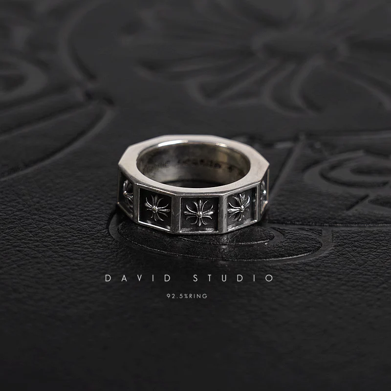 Chrome Hearts Cross Ring - Gothic 925 Sterling Silver Jewelry | David Studio