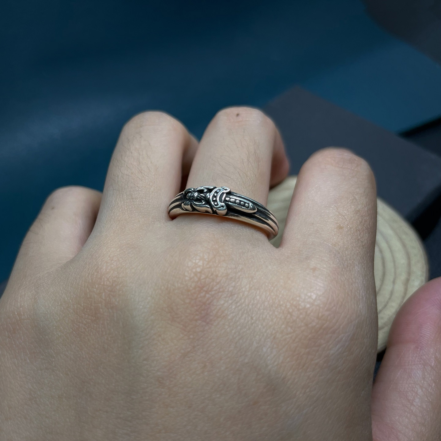 Chrome Hearts Cross Ring - Gothic 925 Sterling Silver Jewelry | David Studio