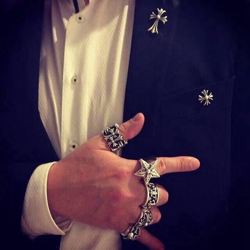 Chrome Hearts Cross Ring - Gothic 925 Sterling Silver Jewelry | David Studio