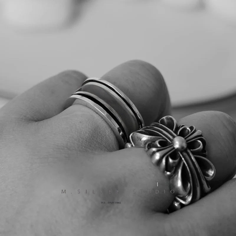 Chrome Hearts Cross Ring - Gothic 925 Sterling Silver Jewelry | David Studio