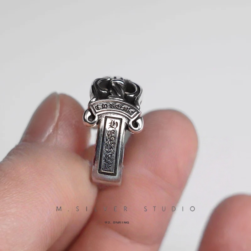 Chrome Hearts Cross Ring - Gothic 925 Sterling Silver Jewelry | David Studio