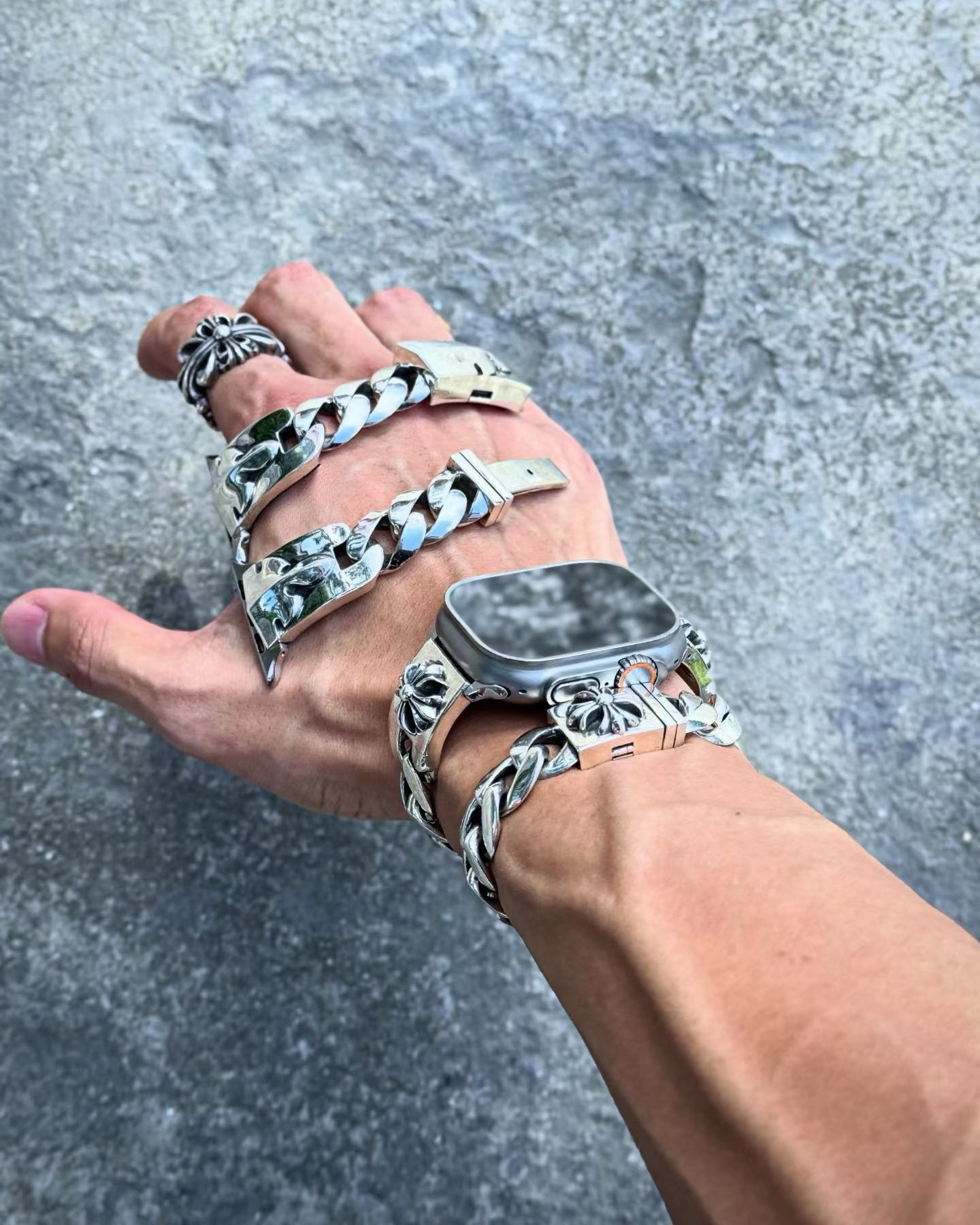 Chrome Hearts Cross Ring - Gothic 925 Sterling Silver Jewelry | David Studio