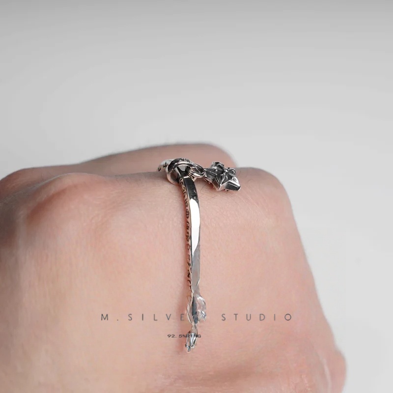 Chrome Hearts Cross Ring - Gothic 925 Sterling Silver Jewelry | David Studio