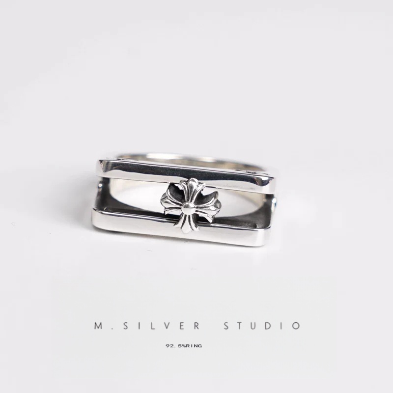 Chrome Hearts Cross Ring - Gothic 925 Sterling Silver Jewelry | David Studio