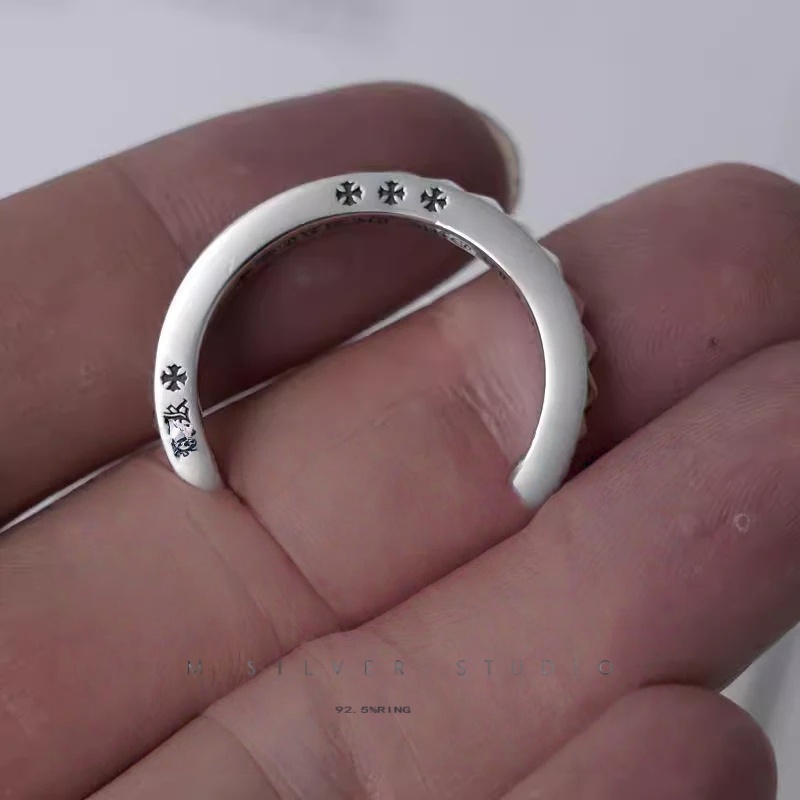 Chrome Hearts Cross Ring - Gothic 925 Sterling Silver Jewelry | David Studio