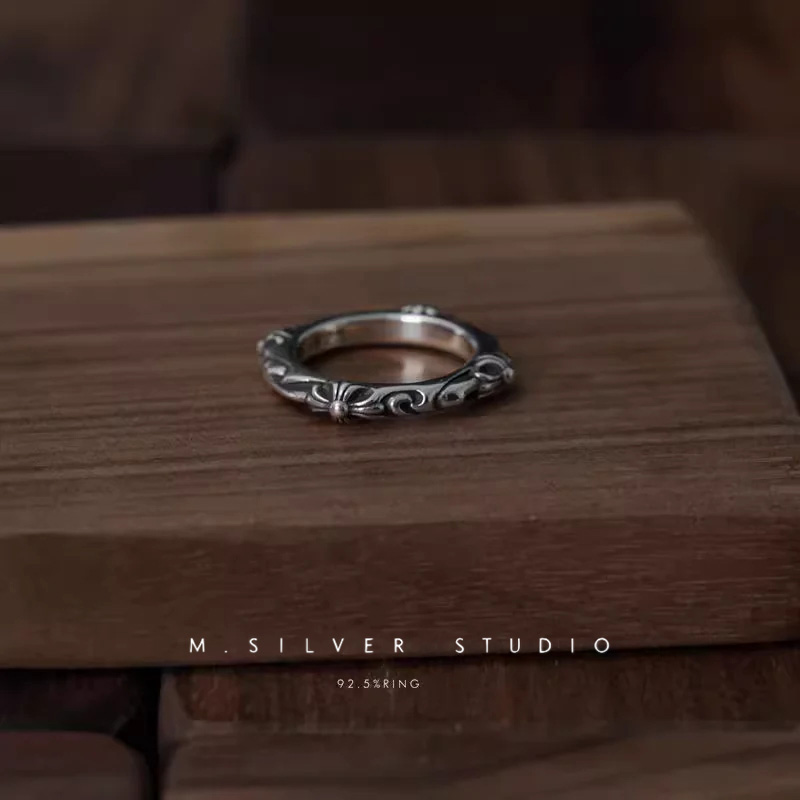 Chrome Hearts Cross Ring - Gothic 925 Sterling Silver Jewelry | David Studio