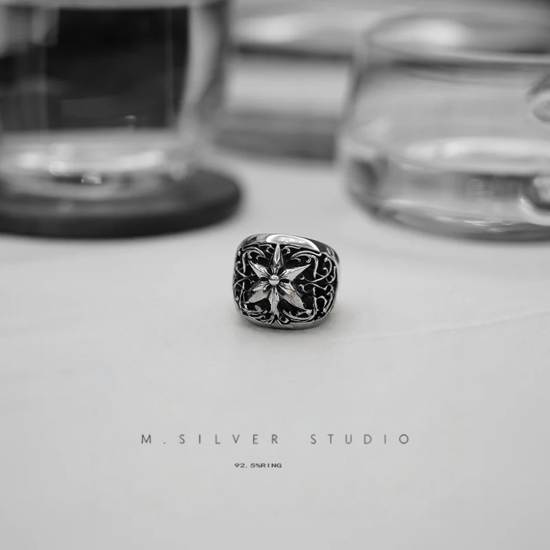 Chrome Hearts Cross Ring - Gothic 925 Sterling Silver Jewelry | David Studio