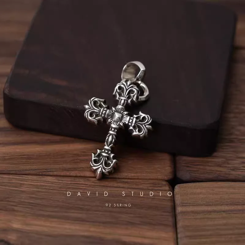 Chrome Hearts Cross Ring - Gothic 925 Sterling Silver Jewelry | David Studio