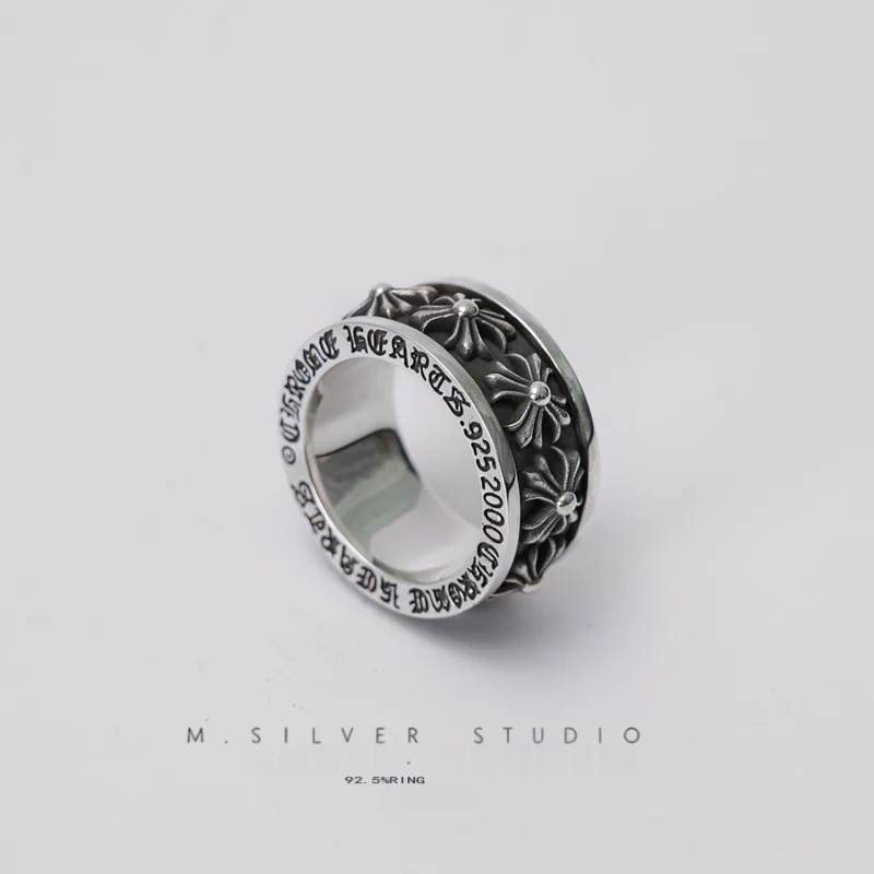 Chrome Hearts Cross Ring - Gothic 925 Sterling Silver Jewelry | David Studio