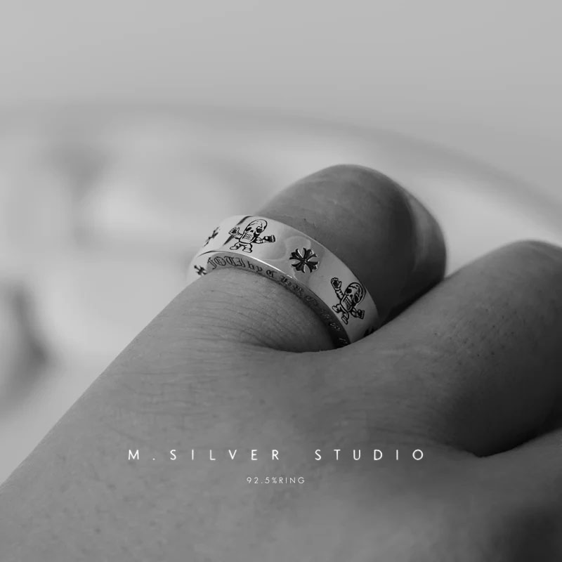 Chrome Hearts Cross Ring - Gothic 925 Sterling Silver Jewelry | David Studio