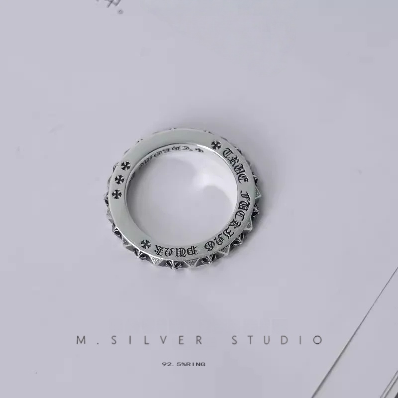 Chrome Hearts Cross Ring - Gothic 925 Sterling Silver Jewelry | David Studio