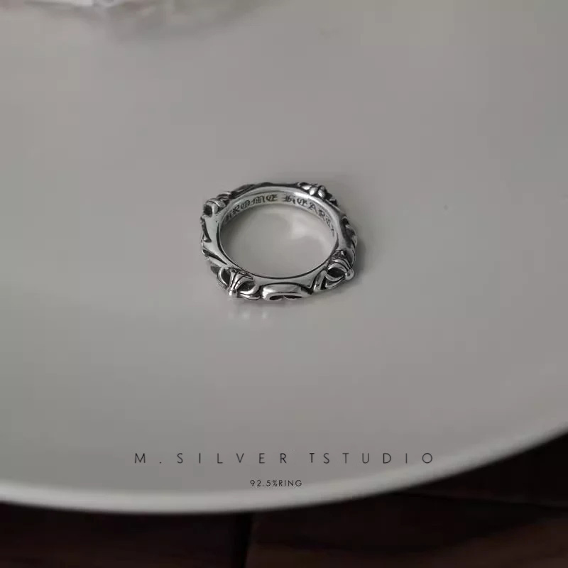 Chrome Hearts Cross Ring - Gothic 925 Sterling Silver Jewelry | David Studio
