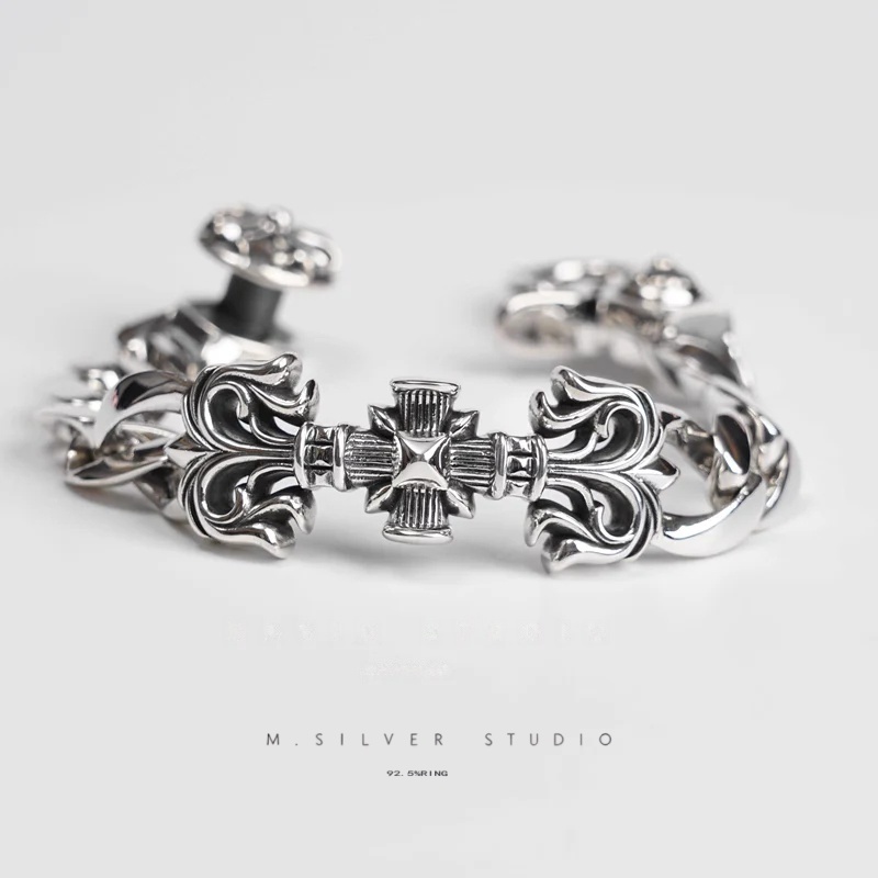 Chrome Hearts Cross Ring - Gothic 925 Sterling Silver Jewelry | David Studio