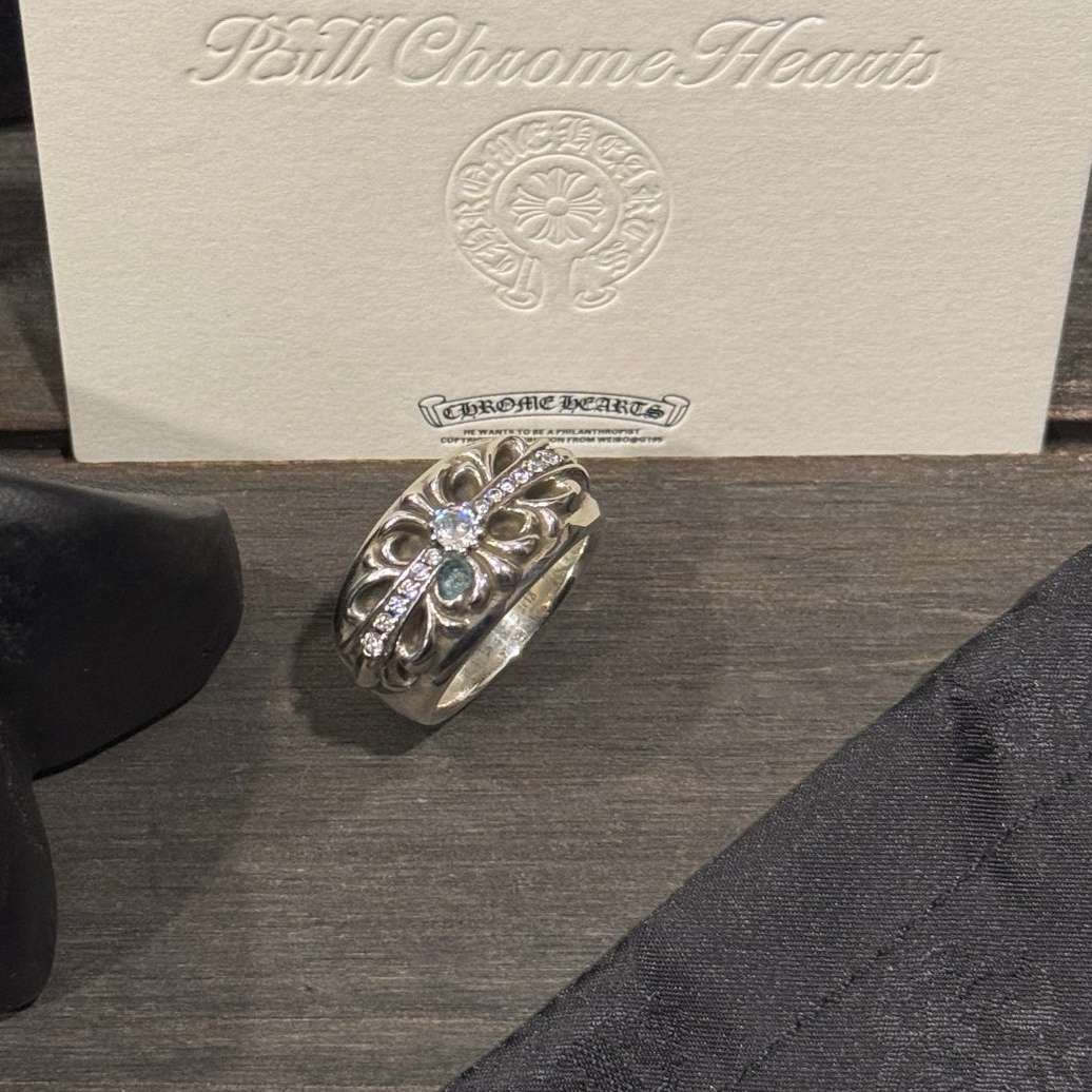 Chrome Hearts Cross Ring - Gothic 925 Sterling Silver Jewelry | David Studio