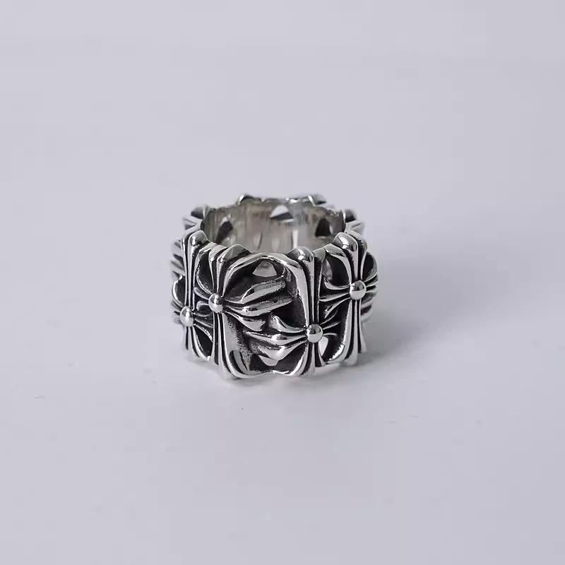 Chrome Hearts Cross Ring - Gothic 925 Sterling Silver Jewelry | David Studio
