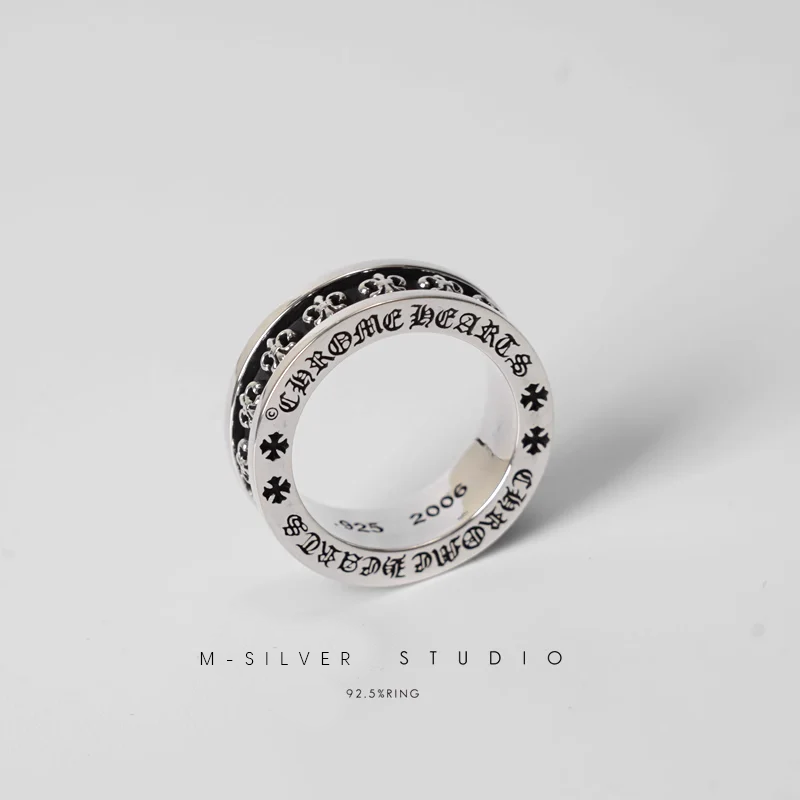 Chrome Hearts Cross Ring - Gothic 925 Sterling Silver Jewelry | David Studio