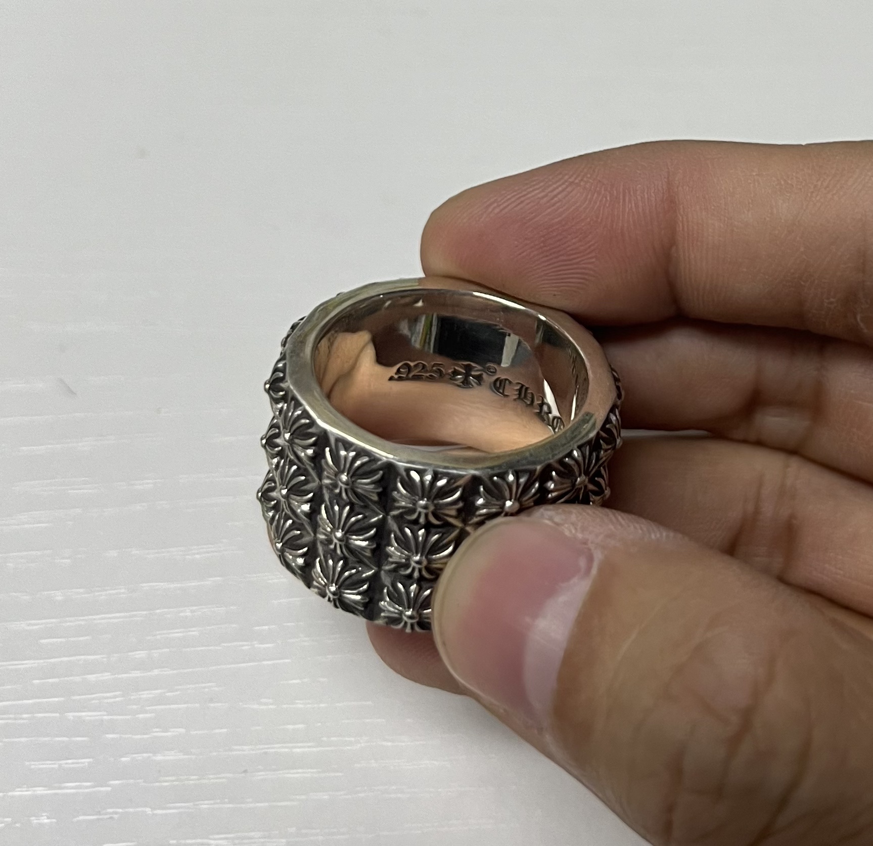 Chrome Hearts Cross Ring - Gothic 925 Sterling Silver Jewelry | David Studio