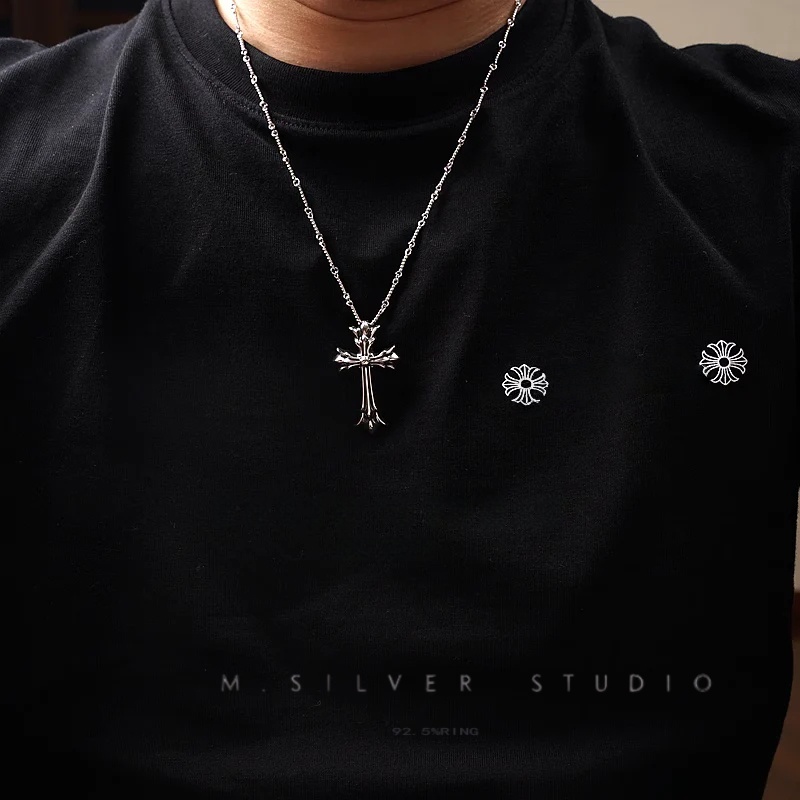 Chrome Hearts Cross Ring - Gothic 925 Sterling Silver Jewelry | David Studio