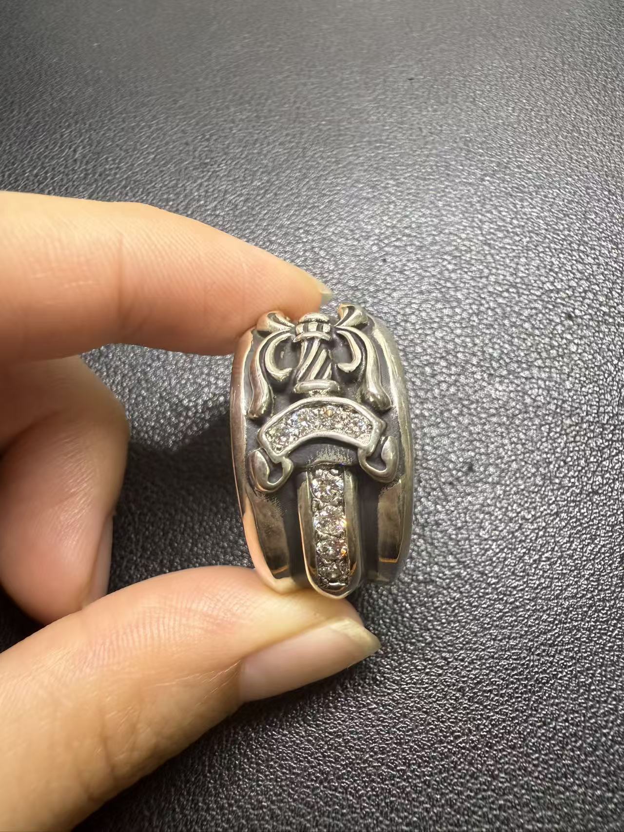 Chrome Hearts Cross Ring - Gothic 925 Sterling Silver Jewelry | David Studio