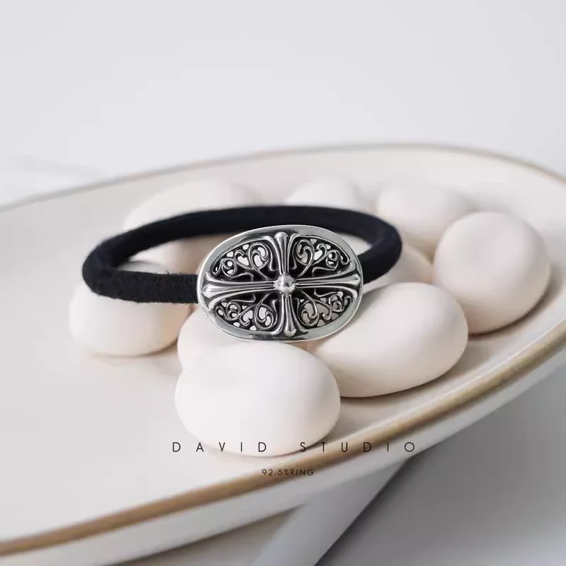 Chrome Hearts Cross Ring - Gothic 925 Sterling Silver Jewelry | David Studio