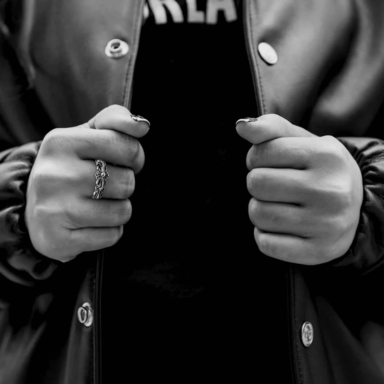 Chrome Hearts Cross Ring - Gothic 925 Sterling Silver Jewelry | David Studio