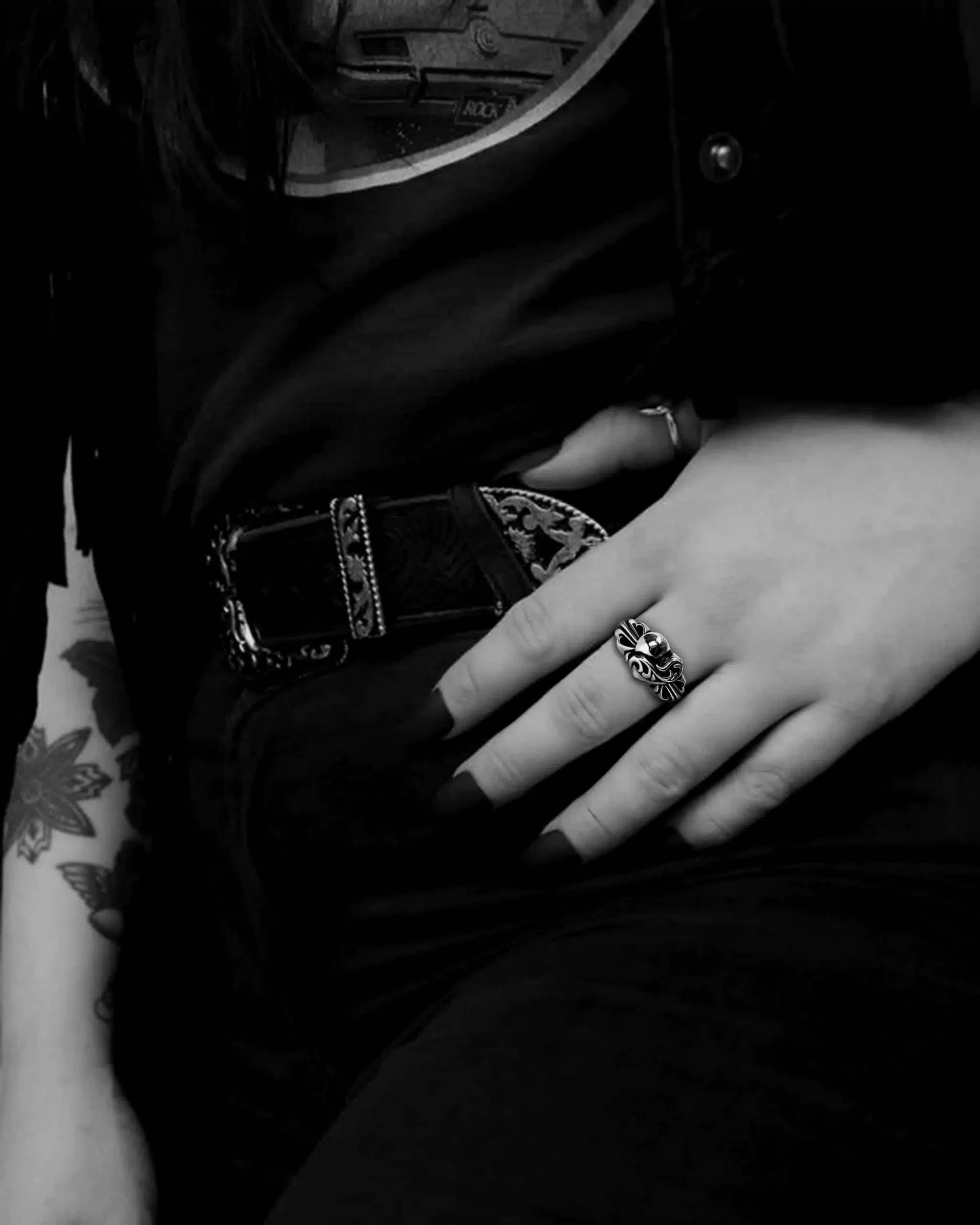 Chrome Hearts Cross Ring - Gothic 925 Sterling Silver Jewelry | David Studio