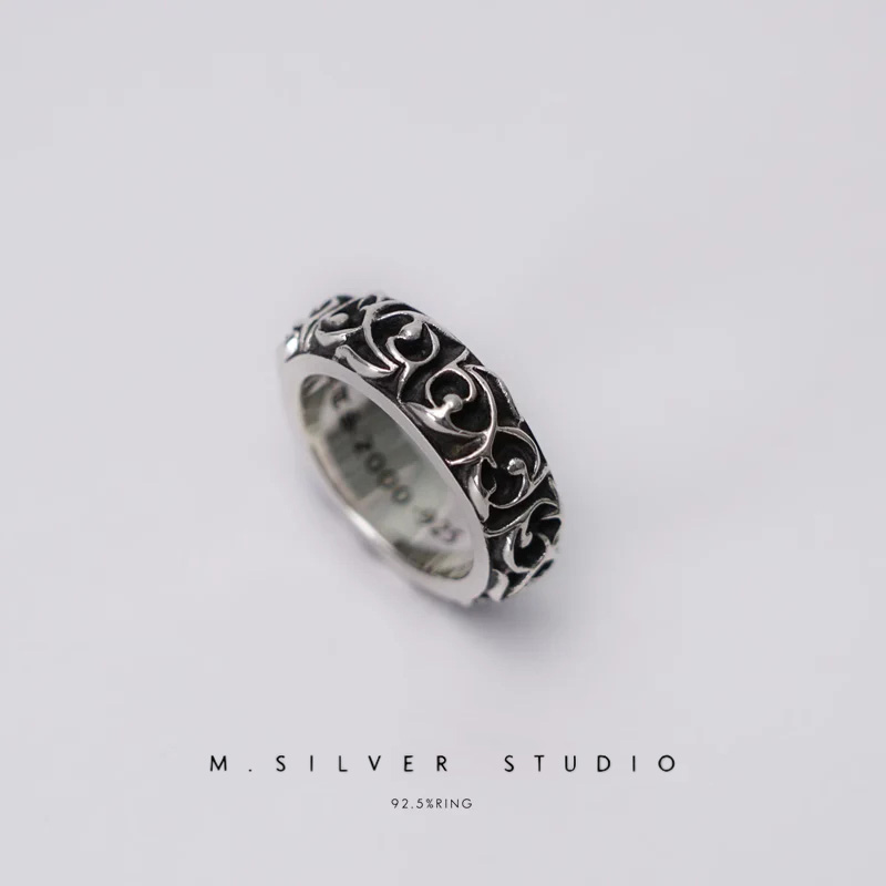 Chrome Hearts Cross Ring - Gothic 925 Sterling Silver Jewelry | David Studio