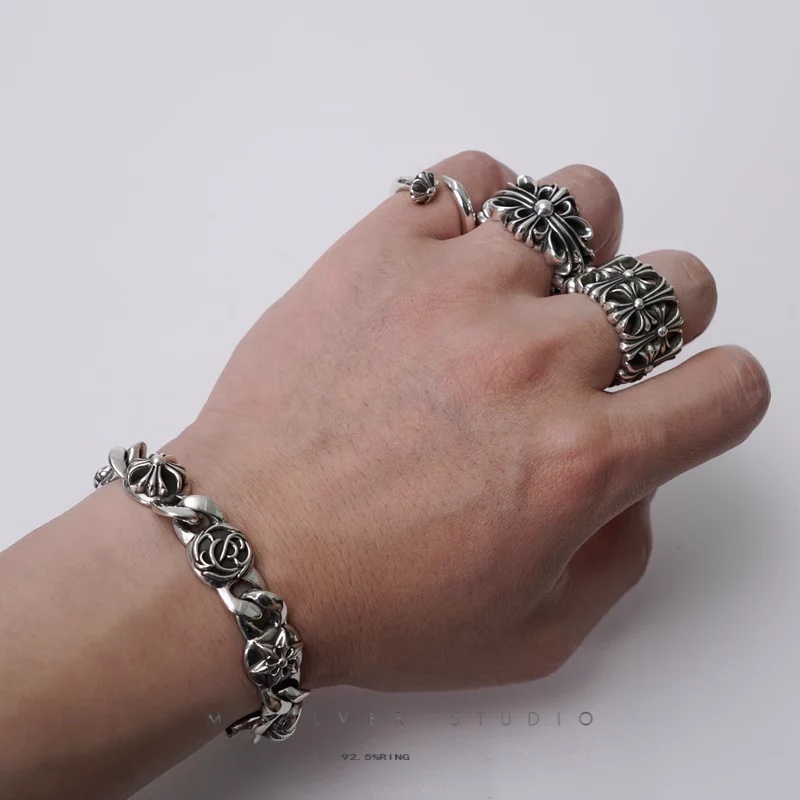 Chrome Hearts Cross Ring - Gothic 925 Sterling Silver Jewelry | David Studio