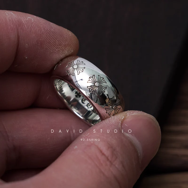 Chrome Hearts Cross Ring - Gothic 925 Sterling Silver Jewelry | David Studio