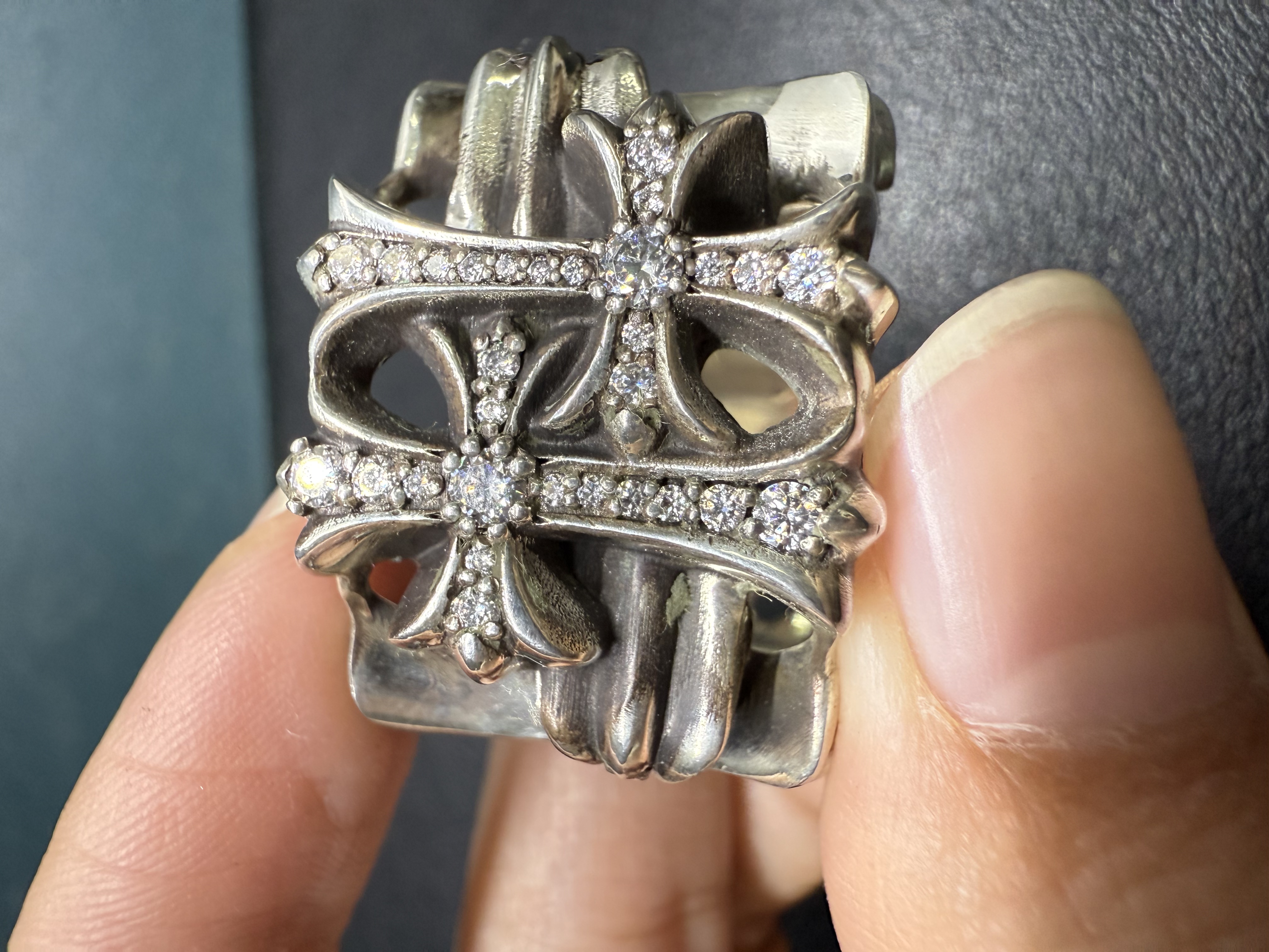 Chrome Hearts Cross Ring - Gothic 925 Sterling Silver Jewelry | David Studio