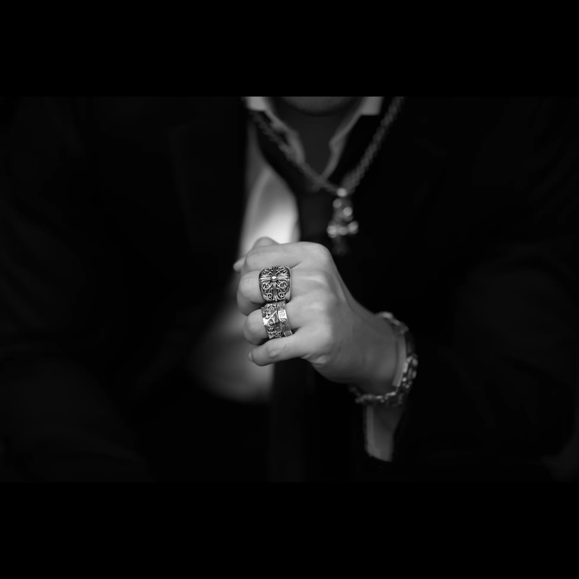 Chrome Hearts Cross Ring - Gothic 925 Sterling Silver Jewelry | David Studio