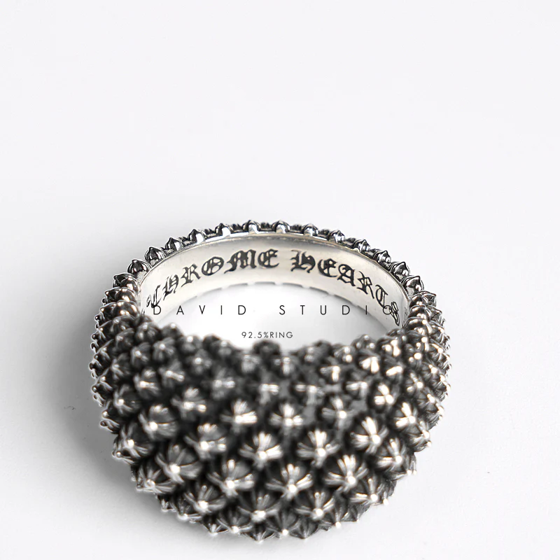Chrome Hearts Cross Ring - Gothic 925 Sterling Silver Jewelry | David Studio