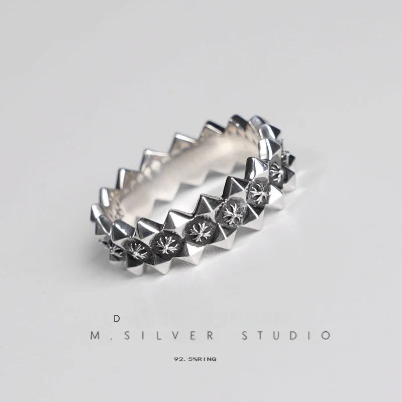 Chrome Hearts Cross Ring - Gothic 925 Sterling Silver Jewelry | David Studio