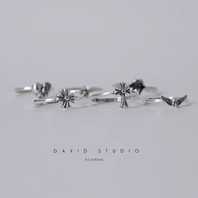 Chrome Hearts Cross Ring - Gothic 925 Sterling Silver Jewelry | David Studio