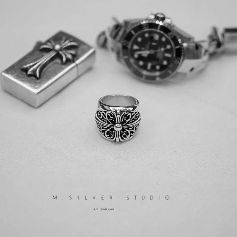Chrome Hearts Cross Ring - Gothic 925 Sterling Silver Jewelry | David Studio