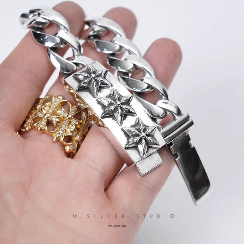 Chrome Hearts Cross Ring - Gothic 925 Sterling Silver Jewelry | David Studio