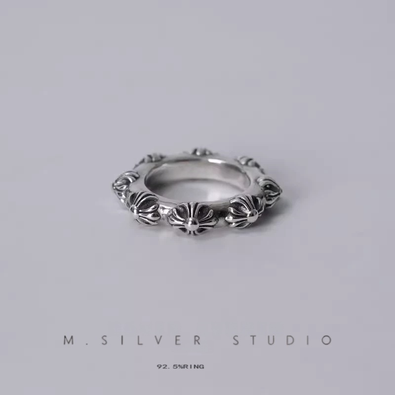 Chrome Hearts Cross Ring - Gothic 925 Sterling Silver Jewelry | David Studio