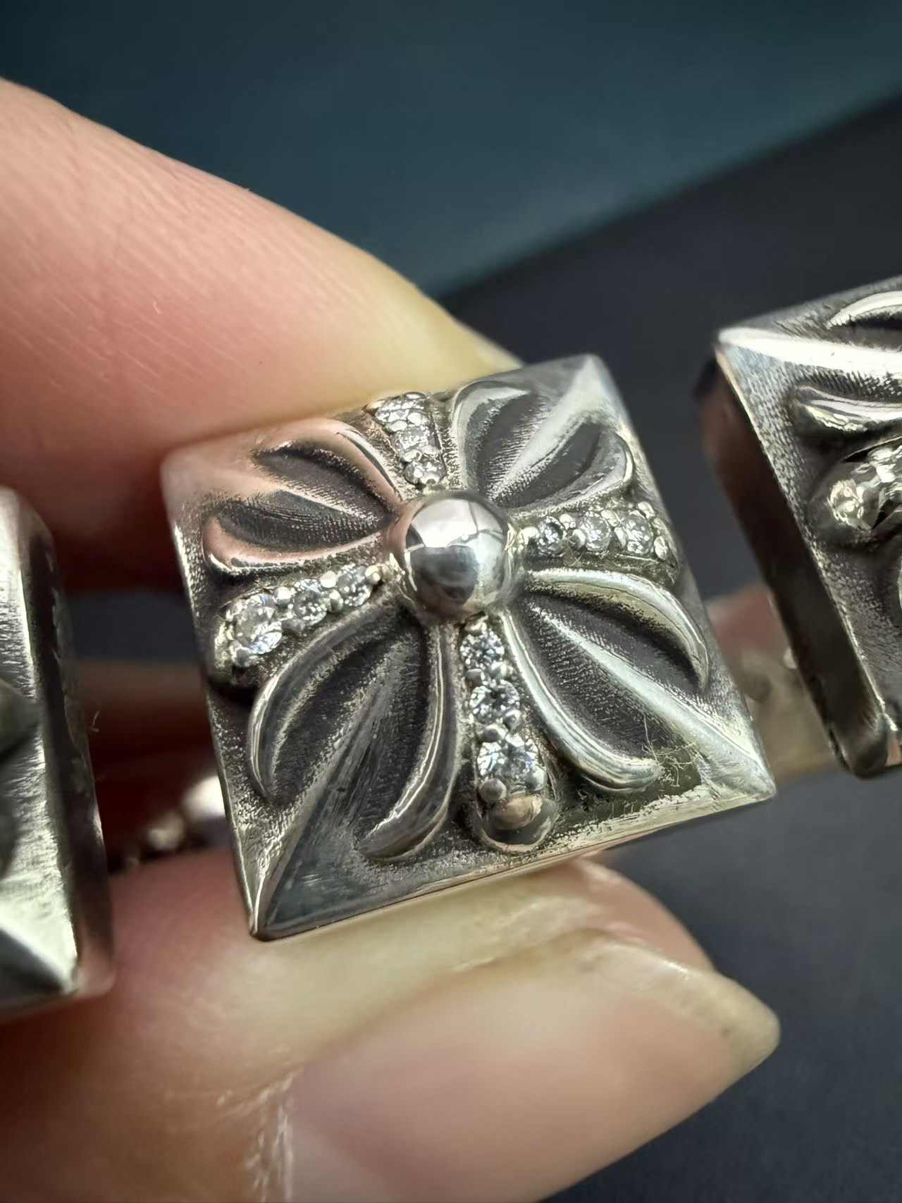 Chrome Hearts Cross Ring - Gothic 925 Sterling Silver Jewelry | David Studio