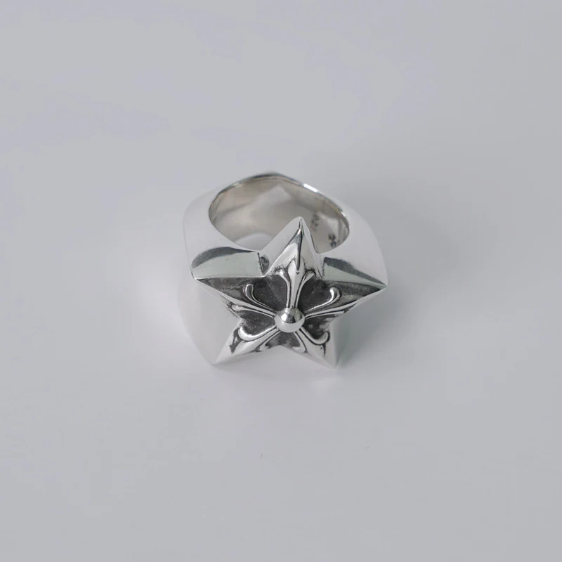 Chrome Hearts Cross Ring - Gothic 925 Sterling Silver Jewelry | David Studio