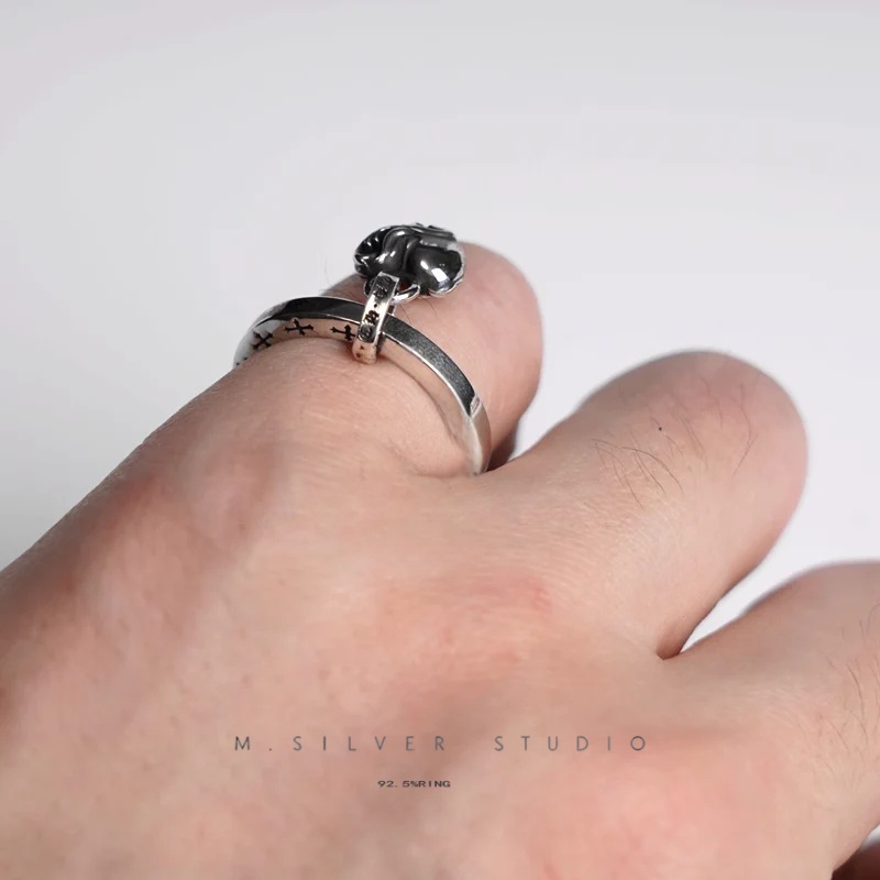 Chrome Hearts Cross Ring - Gothic 925 Sterling Silver Jewelry | David Studio