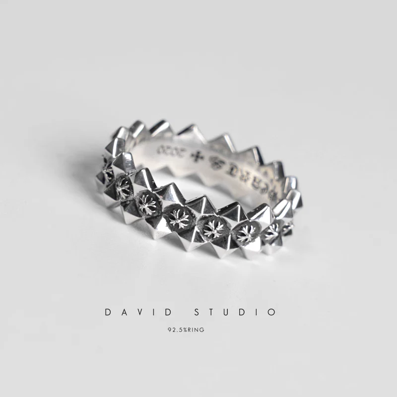 Chrome Hearts Cross Ring - Gothic 925 Sterling Silver Jewelry | David Studio