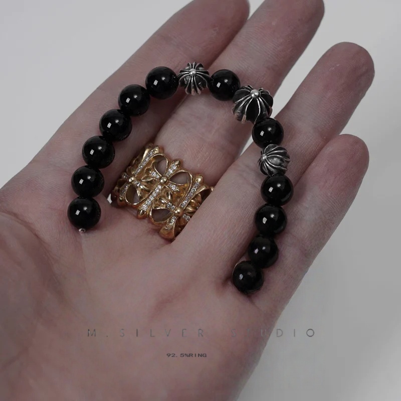 Chrome Hearts Cross Ring - Gothic 925 Sterling Silver Jewelry | David Studio